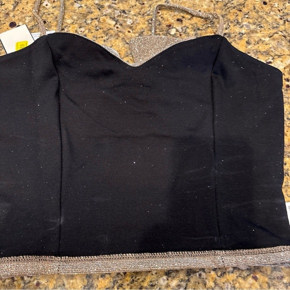 ORIGINALITY LA LA LAN CROP TOP M  SHIMMER  Y2K INSPIRED NWT ADJ STRAP   USA - Picture 9 of 16